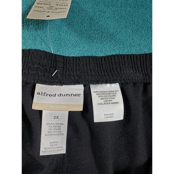 Alfred Dunner Dress Pants Size 2X Womens Black Pull On Stretch Ladies NWT - Picture 3 of 12